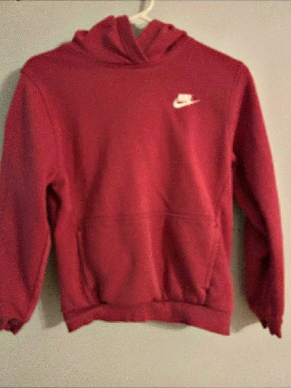 Nike Sportswear Club Fleece Pullover Hoodie Red Large